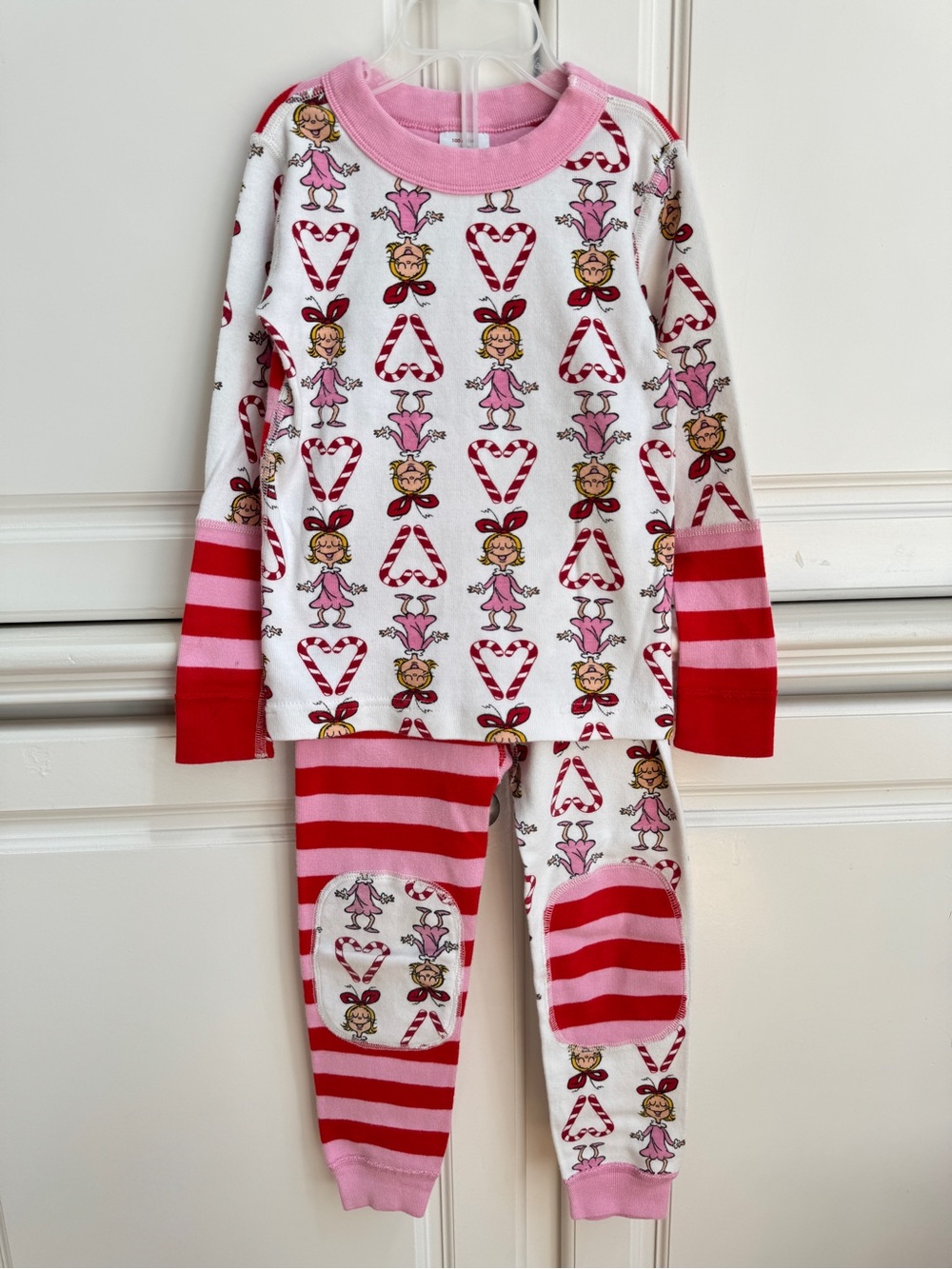 Hanna Andersson Girls Grinch Cindy Lou  Long Sleeve Pajama PJ Set 100 cm / US4